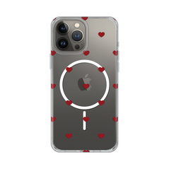 Zastitna maska (futrola) print Magsafe - iPhone 13 Pro Max 6.7 Red Hearts.