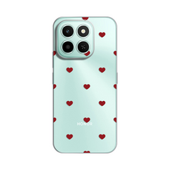 Zastitna silikonska maska (futrola) PRINT - Huawei Honor X6c Red Hearts.