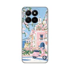 Zastitna silikonska maska (futrola) PRINT - Honor X7d 4G/400 Smart 5G Pink Italy.