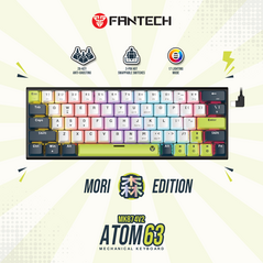 Tastatura Mehanicka Gaming Fantech MK874V2 RGB Atom 63 Mori beli (white) (taro switch).