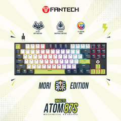 Tastatura Mehanicka Gaming Fantech MK877S RGB Atom 87S Mori bela (taro switch).