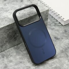 Zastitna maska (futrola) COLOR METAL Magsafe - iPhone 17 Pro tamno plava (big camera) (MS).