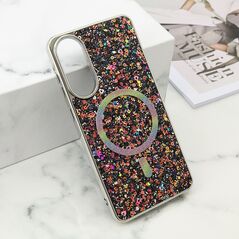 Zastitna maska (futrola) GLAM GLOW MagSafe - Samsung S937 Galaxy S25 Edge 5G crna (MS).