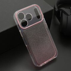 Zastitna maska (futrola) OMBRE GLITTER - iPhone 17 Pro roze (MS).