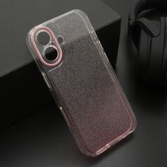 Zastitna maska (futrola) OMBRE GLITTER - iPhone 17 roze (MS).
