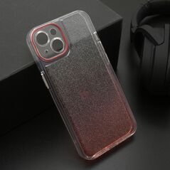 Zastitna maska (futrola) OMBRE GLITTER - iPhone 13 (6.1) crvena (MS).