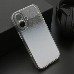 Zastitna maska (futrola) OMBRE GLITTER - iPhone 17 bela (MS).