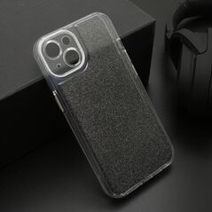 Zastitna maska (futrola) OMBRE GLITTER - iPhone 13 (6.1) crna (MS).