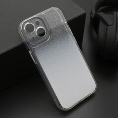 Zastitna maska (futrola) OMBRE GLITTER - iPhone 15 bela (MS).