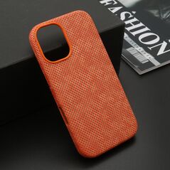Zastitna maska (futrola) WOVEN TOUCH MagSafe - iPhone 17 narandzasta (MS).