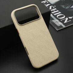 Zastitna maska (futrola) WOVEN TOUCH MagSafe - iPhone 17 Pro Max (6.9) krem (MS).