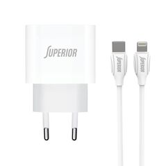 Kucni punjac Comicell Superior CO-DC56 Fast PD 20W 3A Type C na Lightning beli (CERT) (MS).