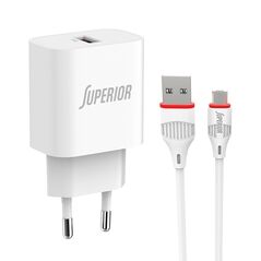 Kucni punjac Comicell Superior CO-BA21A Fast QC3.0 18W 3A Micro USB beli (MS).