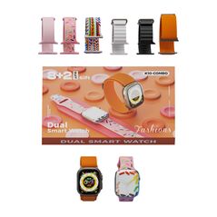 KARLER BASS K10-Combo set (2 x smart watch, 8 narukvica ) narandzasti (MS).