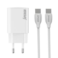Kucni punjac Superior SU-P103 Super Fast PD 25W 3A Type C na Type C beli (CERT) (MS).