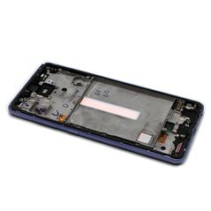 LCD displej (ekran) - Samsung A525F/A526B Galaxy A52 4G/5G + Touch screen + okvir violet Full ORG EU (GH82-25524C/25526C/25754C/25602C) (MS).