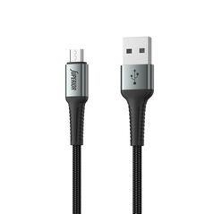 USB data kabl Superior SU-K104 Fast 12W 2.4A USB A na Micro 1m crni (MS).