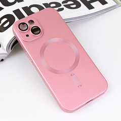 Zastitna maska (futrola) Magsafe Chrome - iPhone 15 6.1 roze.
