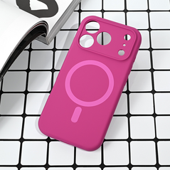 Zastitna maska (futrola) Magsafe Pure color - iPhone 17 Pro/18 Pro 6.3 tamno pink.