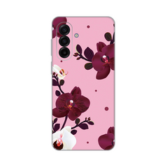 Zastitna ultra tanka (skin) maska / futrola PRINT - Samsung A175 Galaxy A17 Pink Orchid.
