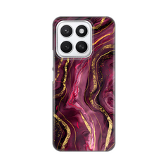 Zastitna silikonska maska (futrola) PRINT - Huawei Honor X8c Burgundy.
