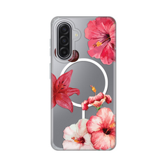 Zastitna maska (futrola) print Magsafe - Samsung A175 Galaxy A17 Hibiscus.
