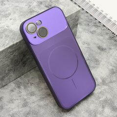 Zastitna maska (futrola) COLOR METAL MagSafe II - iPhone 15 ljubicasta (MS).