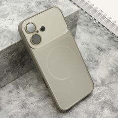 Zastitna maska (futrola) COLOR METAL MagSafe II - iPhone 16 (6.1) srebrna (MS).