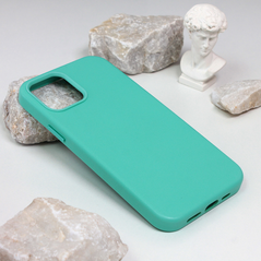 Zastitna maska (futrola) Beautiful Shine Leather iPhone 12 6.1 mint.