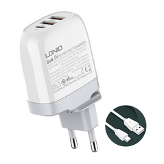 Kucni punjac LDNIO A3511Q PD, QC4+, QC3.0, PPS, 65W USB na Type C.