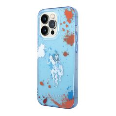 Zastitna maska (futrola) Polo With Splatter Pattern & Horse Logo - Iphone 14 Pro Max plava Full ORG (USHCP14XUDEB) (MS).