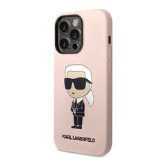 Zastitna silikonska maska (futrola) Karl Lagerfeld NFT Ikonik Hard Case - Iphone 14 Pro Max pink Full ORG (KLHCP14XSNIKBC) (MS).