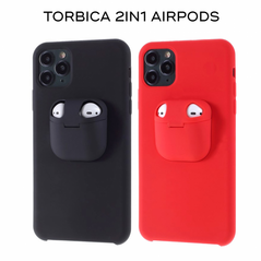 Zastitna maska (futrola) 2in1 airpods - iPhone 7 Plus/8 Plus crvena.