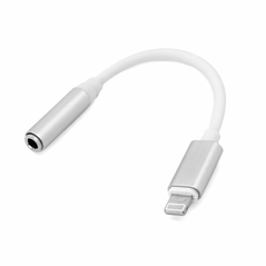 Adapter - slusalice iP-11 iPhone lightning na 3.5mm srebni.