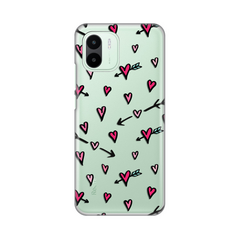 Zastitna ultra tanka (skin) maska / futrola PRINT - Xiaomi Redmi A1/Redmi A2 Heart Pattern.