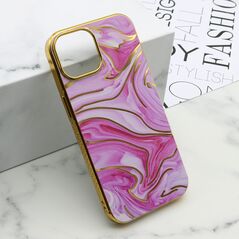 Zastitna maska (futrola) MARBLE - iPhone 15 roze (MS).