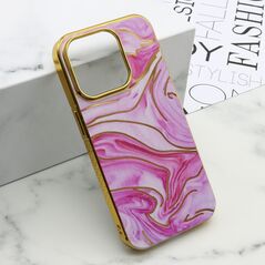 Zastitna maska (futrola) MARBLE - iPhone 15 Pro (6.1) roze (MS).