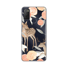 Zastitna ultra tanka (skin) maska / futrola PRINT - Alcatel 1S (2021)/3L (2021)/A1 Alpha 21 Flower Deer.