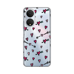 Zastitna ultra tanka (skin) maska / futrola PRINT - Huawei Honor X7 Heart Pattern.