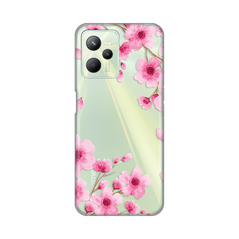 Zastitna ultra tanka (skin) maska / futrola PRINT - Realme C35 Rose flowers.