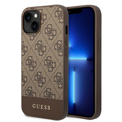 Zastitna maska (futrola) Guess Hc PC/TPU 4G Bottom Stripe - iPhone 14 braon (GUHCP14SG4GLBR).