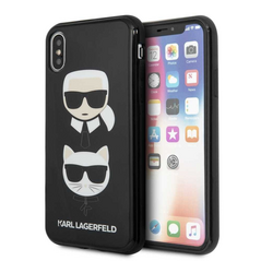 Zastitna maska (futrola) Karl Lagerfeld TPU Choupette - iPhone X/XS crna (KLHCPXTPUKICKC).