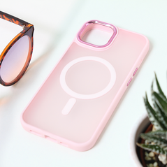 Zastitna maska (futrola) Magsafe colorful - iPhone 14 roze.