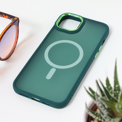 Zastitna maska (futrola) Magsafe colorful - iPhone 15 Plus tamno zelena.