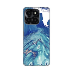 Zastitna silikonska maska (futrola) PRINT - Huawei Honor X6a Blue Marble.