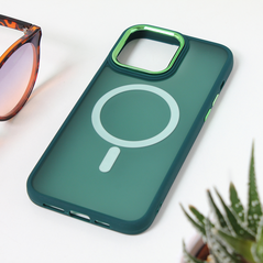 Zastitna maska (futrola) Magsafe colorful - iPhone 15 Pro Max 6.7 tamno zelena.
