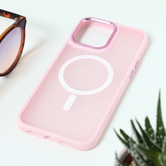 Zastitna maska (futrola) Magsafe colorful - iPhone 15 Pro Max 6.7 roze.