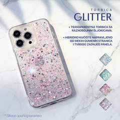 Zastitna maska (futrola) Glitter - iPhone 15 Pro Max 6.7 plava.