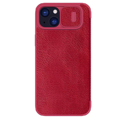 Zastitna maska (futrola) Nillkin Qin Pro - iPhone 15 Plus crvena.