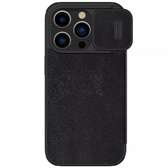 Zastitna maska (futrola) Nillkin Qin Pro - iPhone 15 Pro 6.1 crna.